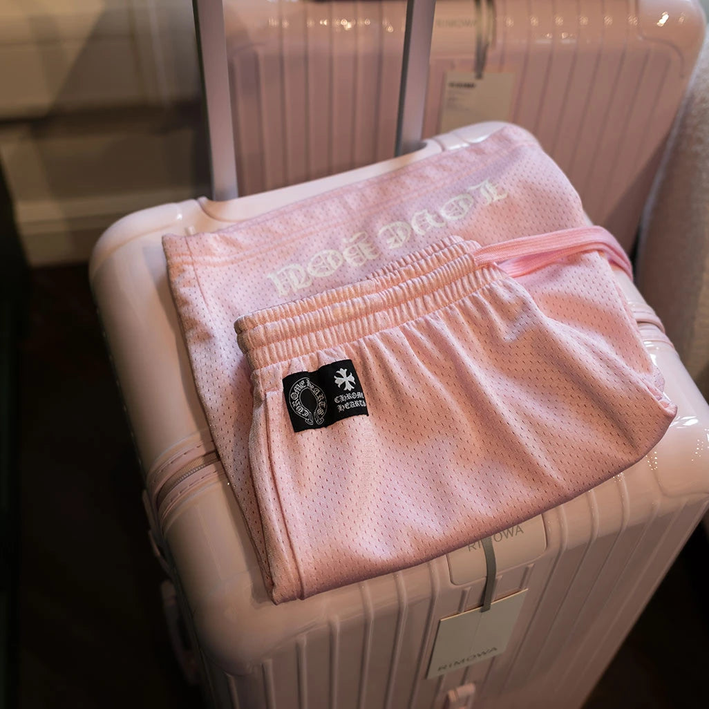 Chrome Hearts Love You Pink Mesh Jersey Shorts