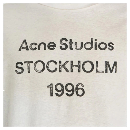 Acne Studios Stockholm Logo T-Shirt Relaxed Fit White