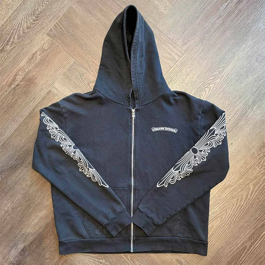 Chrome Hearts Eye Chart Dagger Zip-Up Hoodie