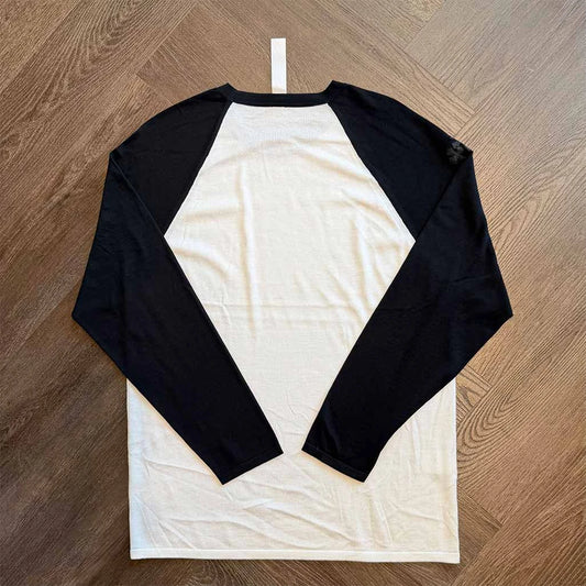 Chrome Hearts Triple Cross Two Tone White Black Long Sleeve T-Shirt