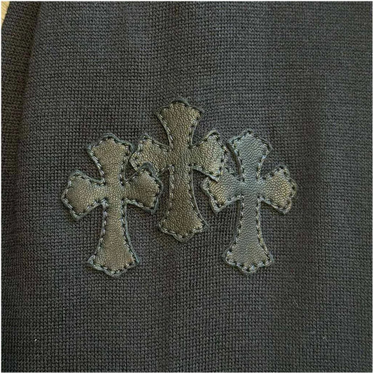 Chrome Hearts Triple Cross Two Tone White Black Long Sleeve T-Shirt
