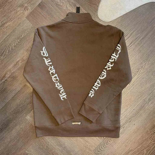 Chrome Hearts Brown Dagger Quarter-Zip Jumper