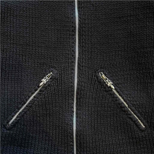 Chrome Hearts Black Knit Full-Zip Jumper