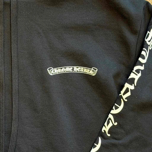 Chrome Hearts Scroll Pullover Hoodie Black White