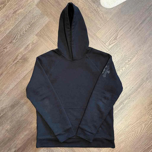 Chrome Hearts Triple Patch Pullover Hoodie Black on Black