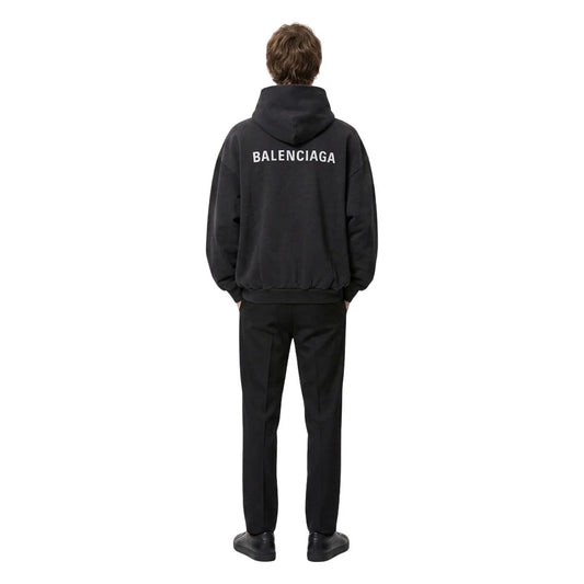 Balenciaga New Back Medium Fit Hoodie – Black