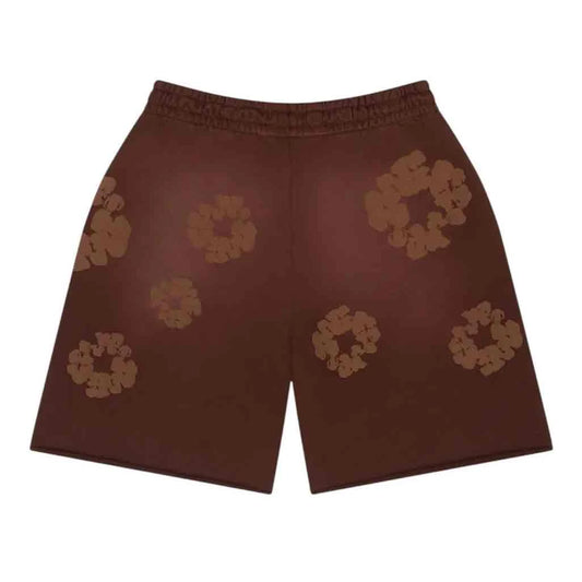 Denim Tears Mono Cotton Wreath Sweat Shorts Brown