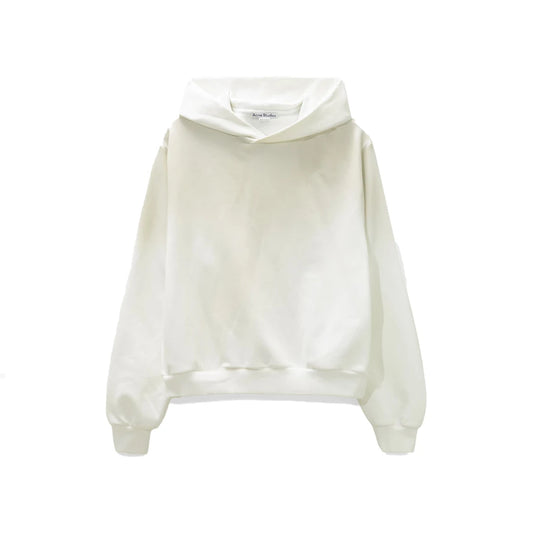 Acne Studios Fleece Logo Hooded Sweater Stockholm 1996 Dusty White