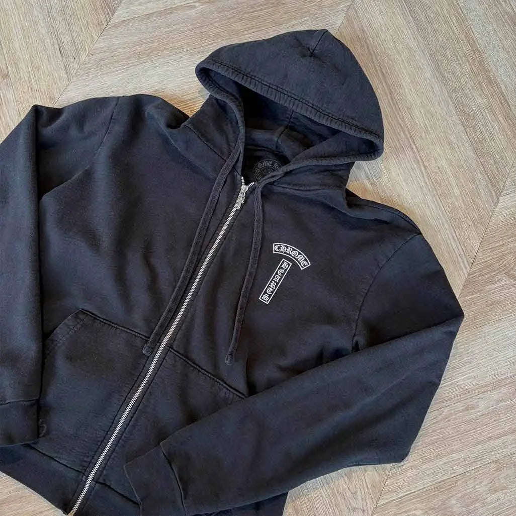 Chrome Hearts Black Zip Up "FU"