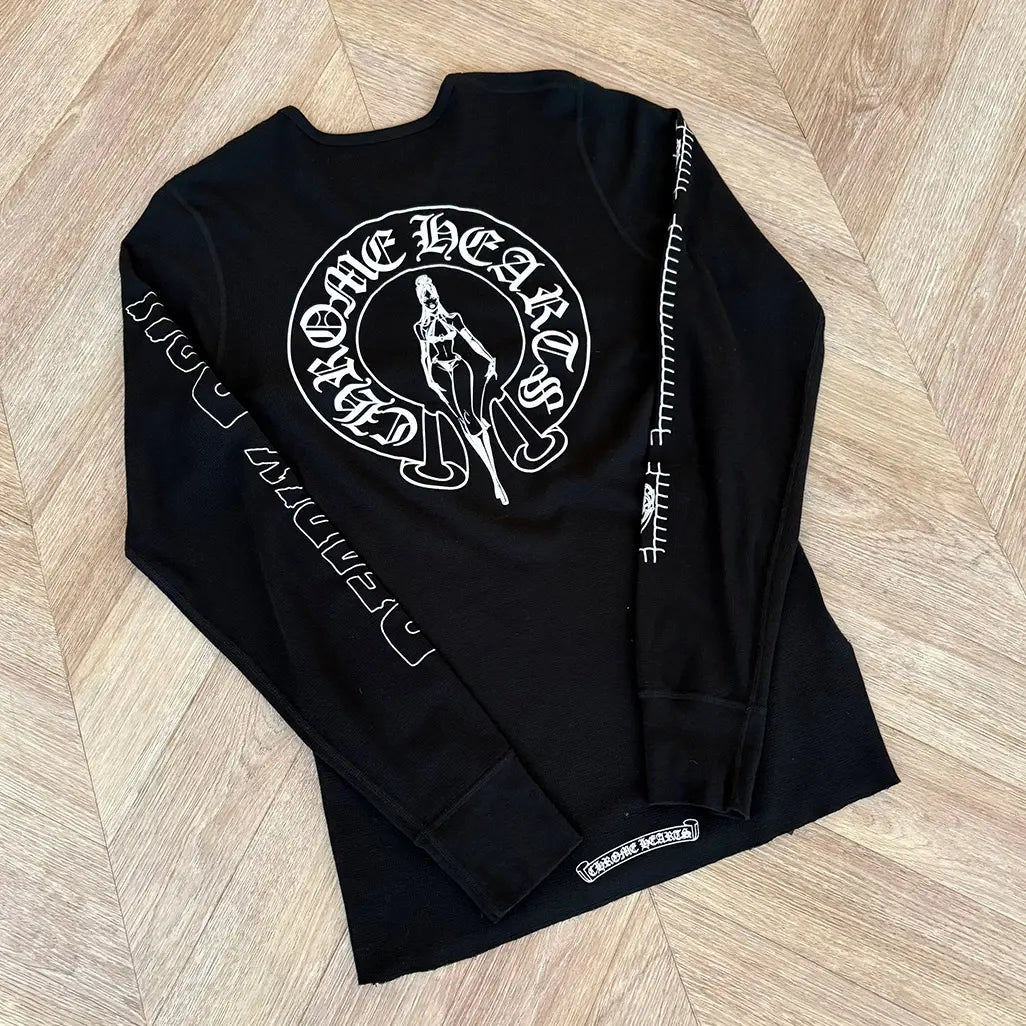 Chrome Hearts x Deadly Doll Dagger Thermal Long Sleeve T-Shirt 'Black'