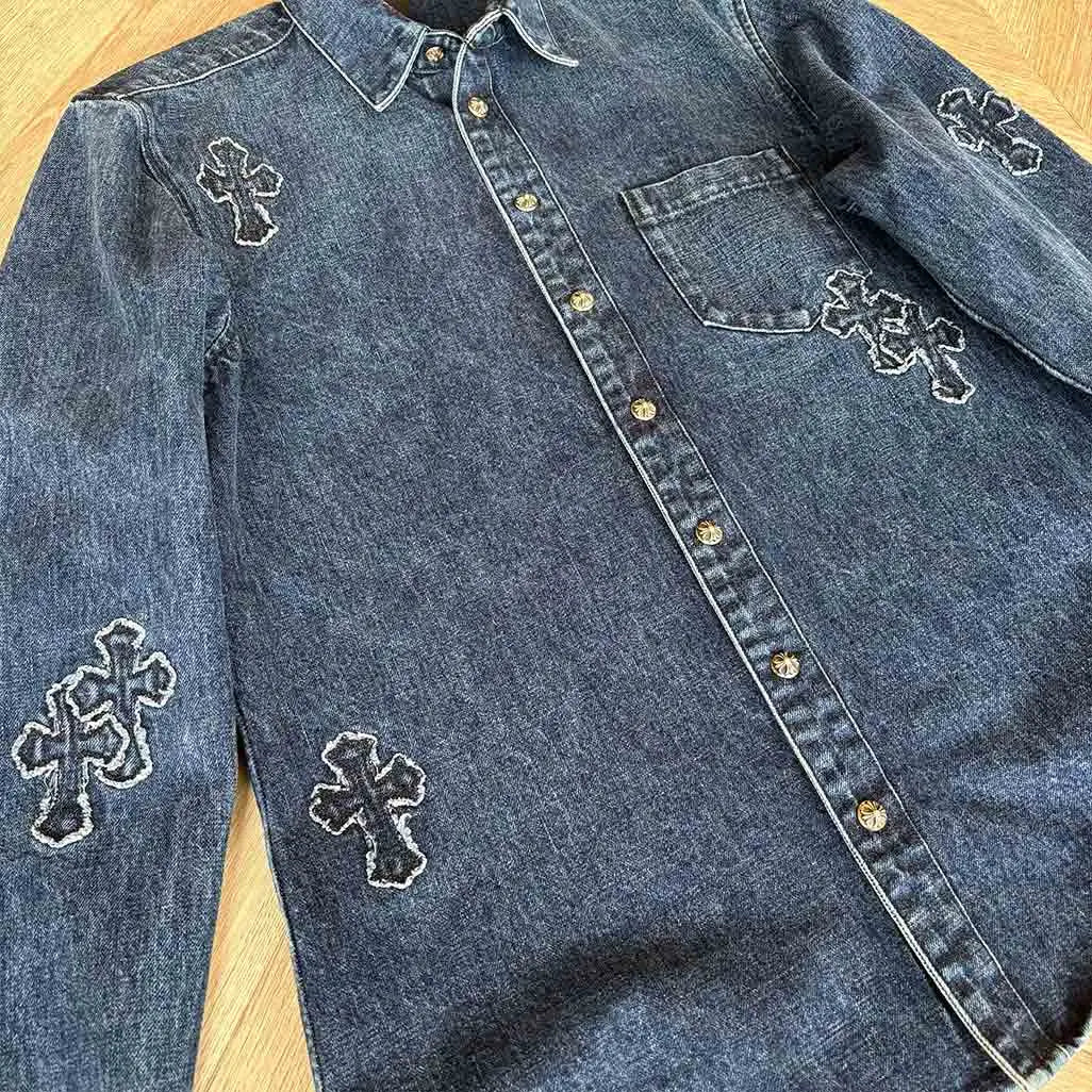 Chrome Hearts Denim Frayed Patches