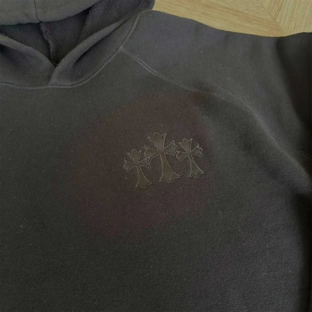 Chrome Hearts Heavy Hoodie 3 Patch Black