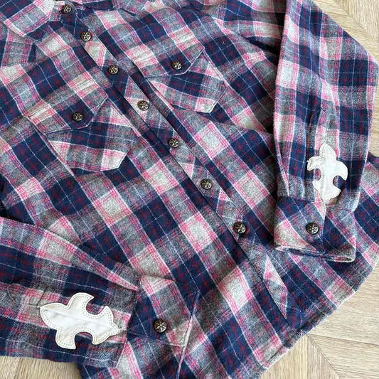 Chrome Hearts Fleur Blue Shirt