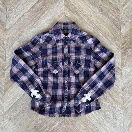 Chrome Hearts Fleur Blue Shirt
