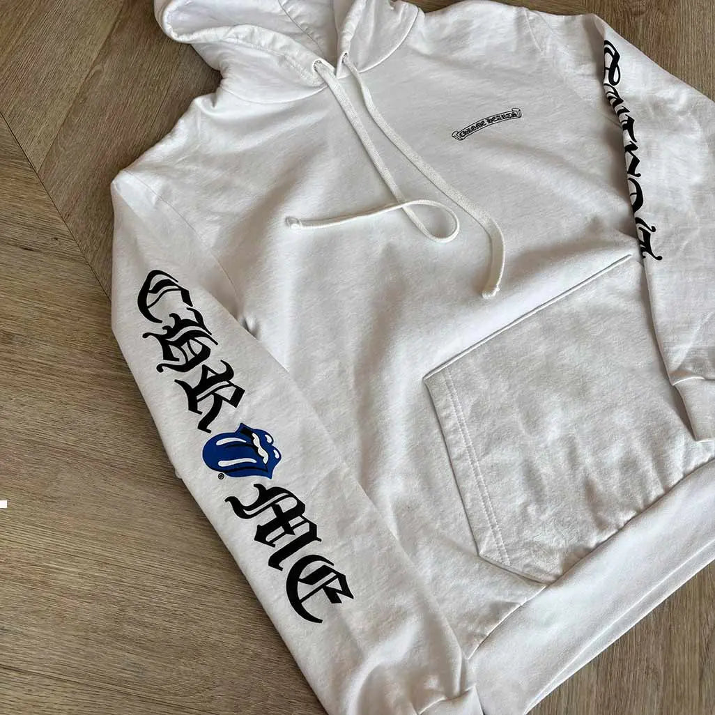 Chrome Hearts Rolling Stones White Hoodie