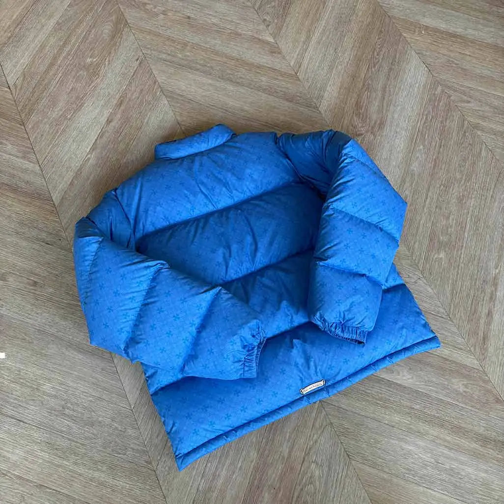 Chrome Hearts Blue Puffer Jacket