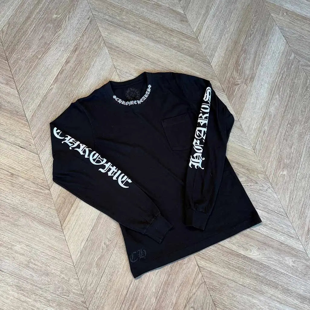 Chrome Hearts Black Longsleeve Collar CH