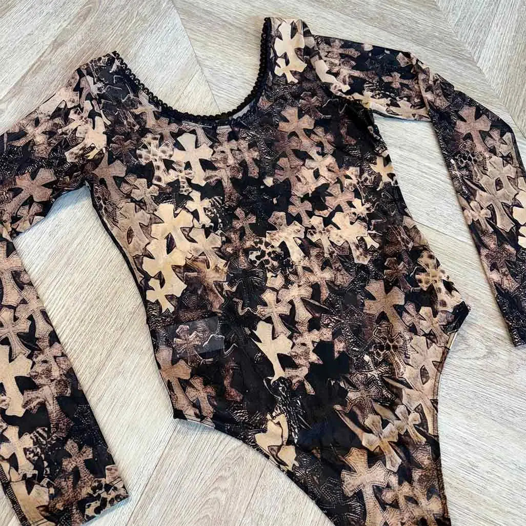 Chrome Hearts Wmns Patch Pattern Bodysuit
