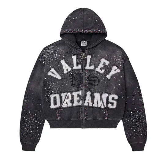 Vale Forever Classico Zip Up Hoodie Black