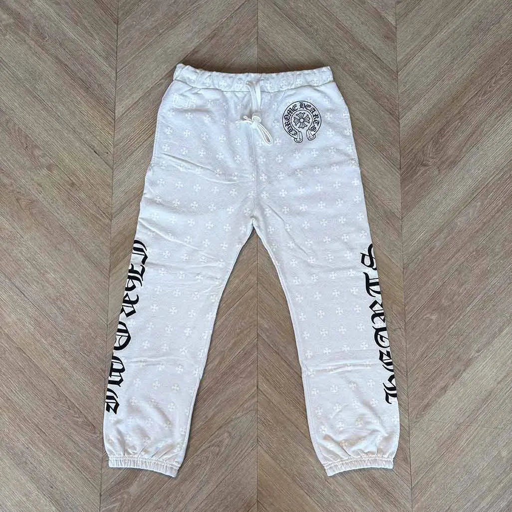 Chrome Hearts White Pattern Trackies