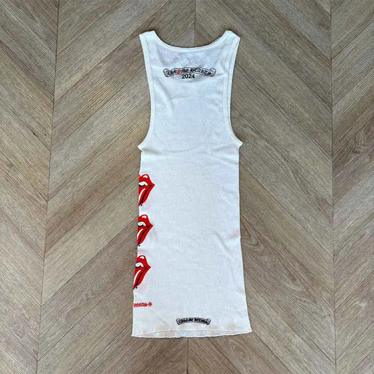 Chrome Hearts Rolling Stones Vest White