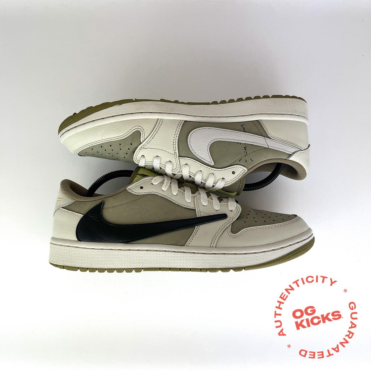 Jordan 1 Retro Low Golf Travis Scott Neutral Olive UK9