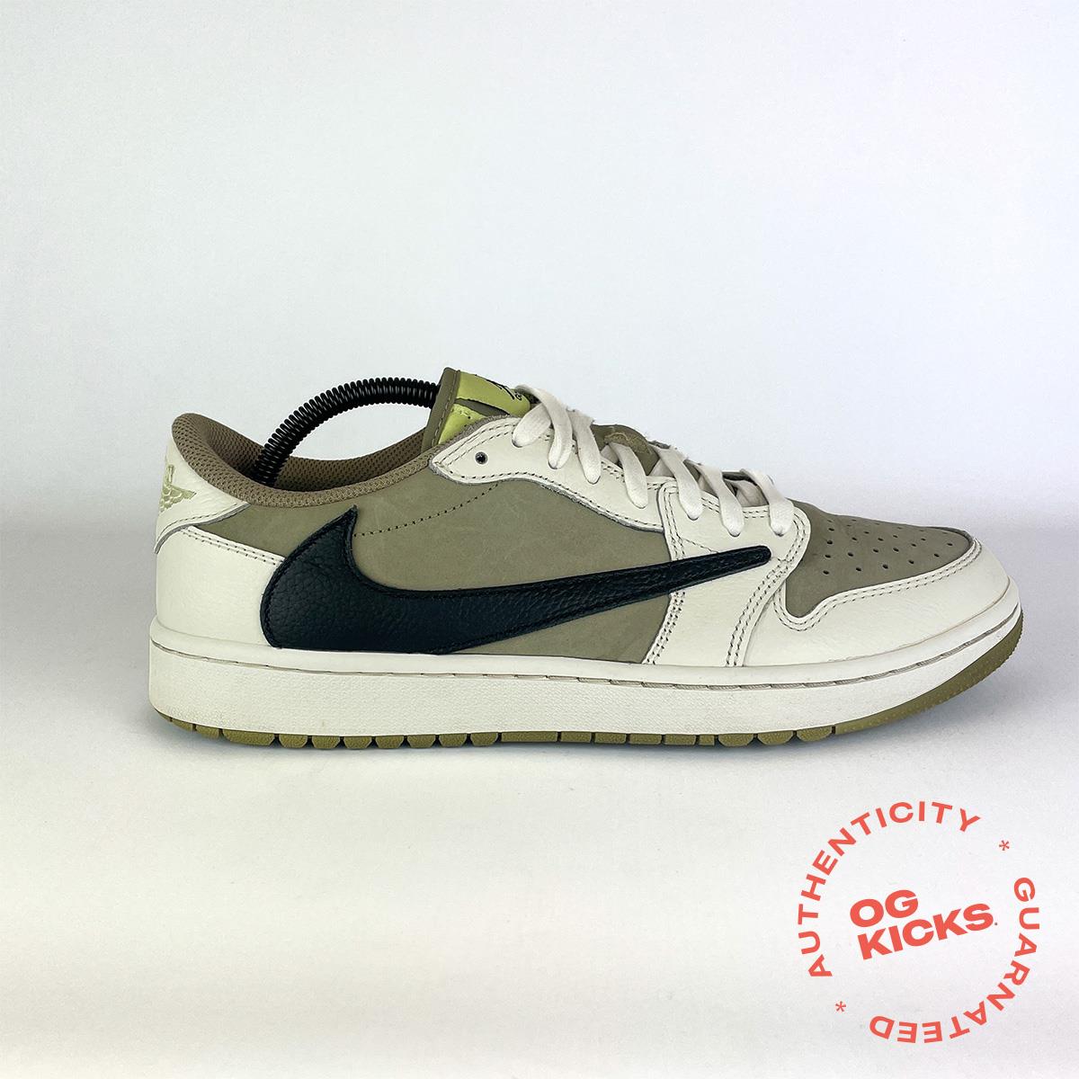 Jordan 1 Retro Low Golf Travis Scott Neutral Olive UK9
