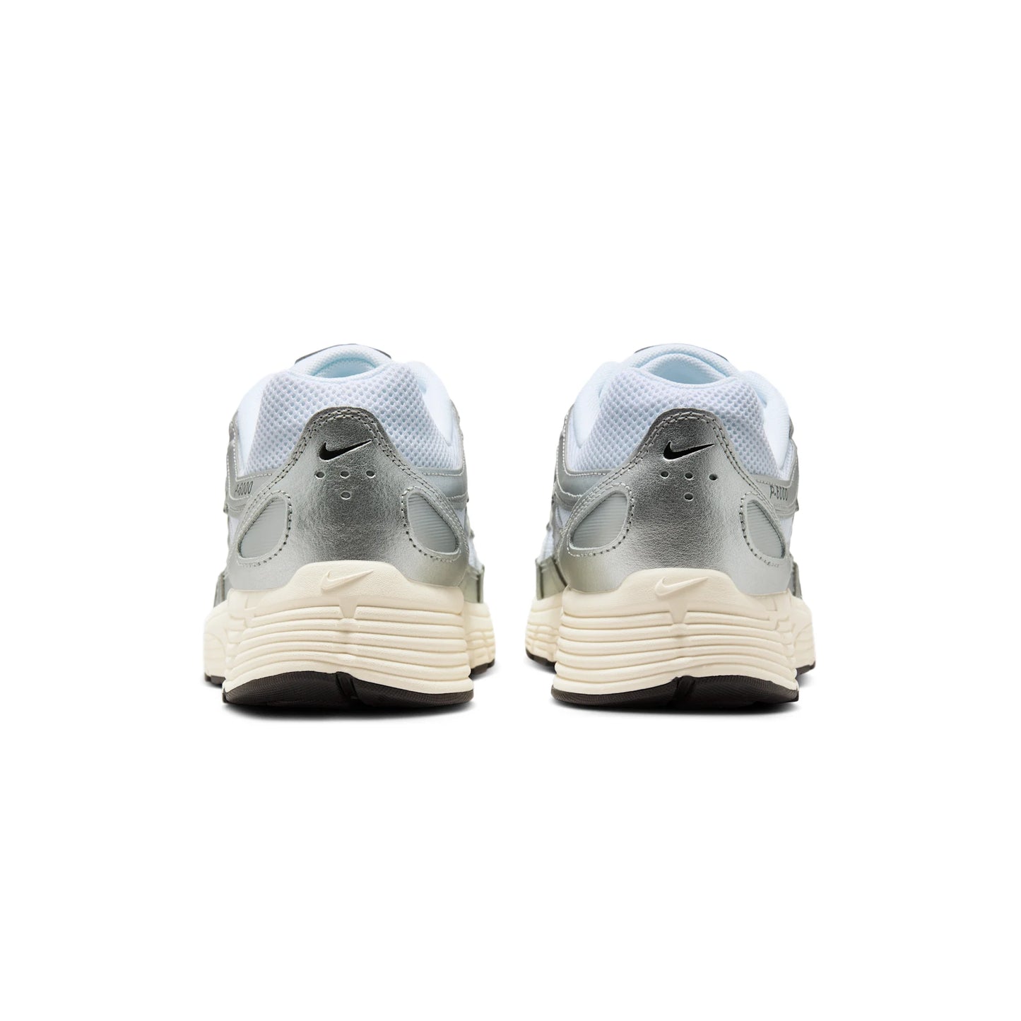 Nike P-6000 White Metallic Silver Flat Silver Black