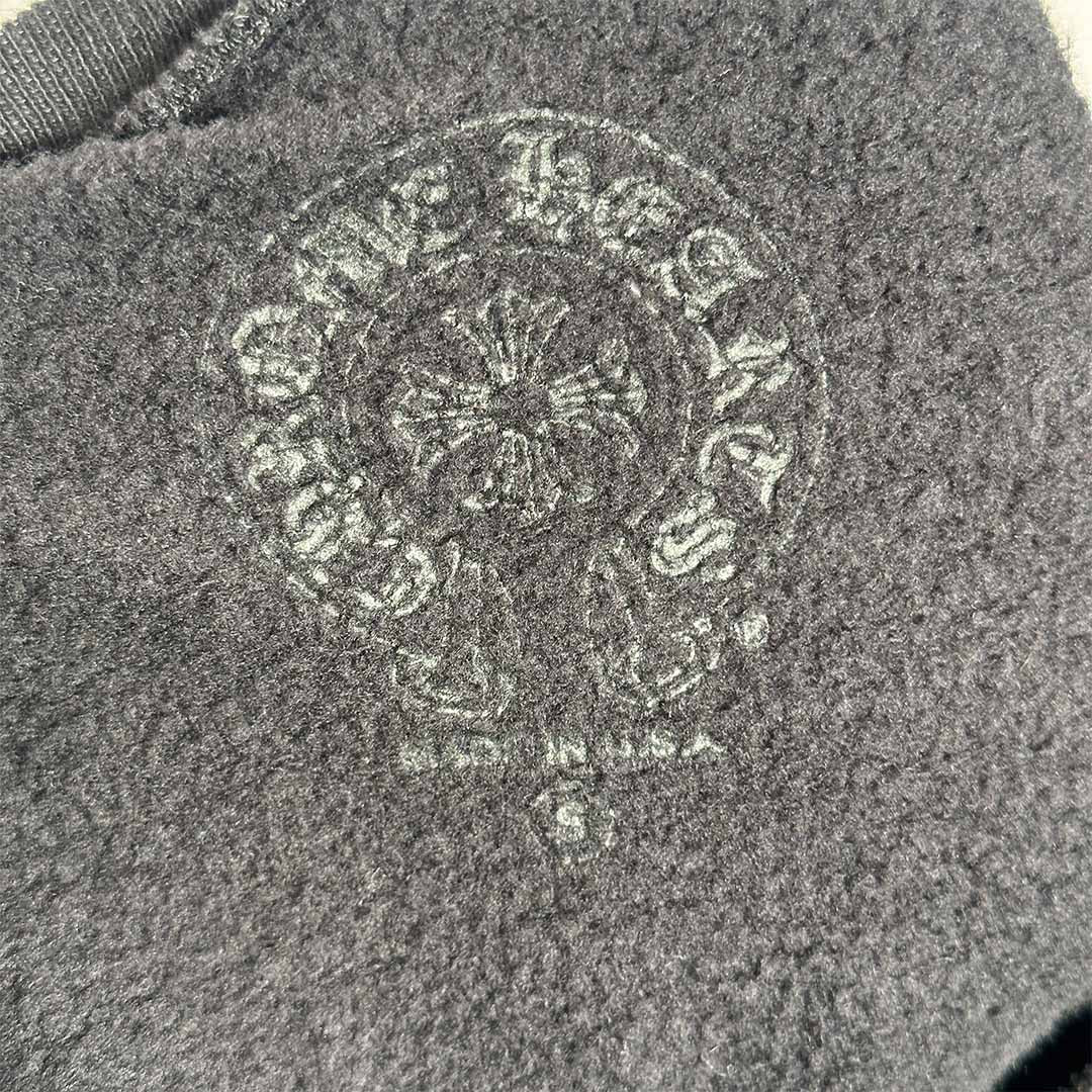 Chrome Hearts Neck Logo Crewneck Sweatshirt Black White