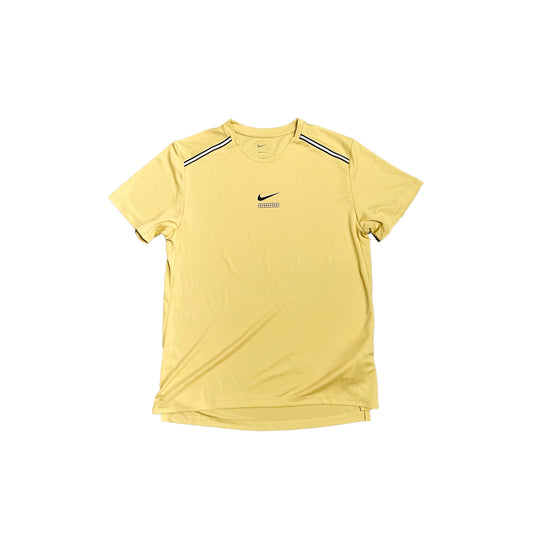 Nike Miler Dri-FIT Graphic Running T-Shirt Saturn Gold