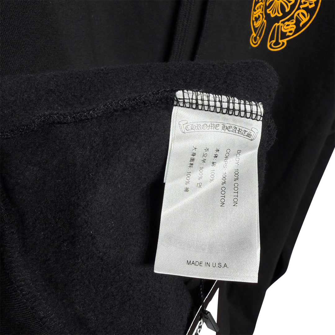 Chrome Hearts Online Exclusive Horseshoe Hoodie Black/Yellow