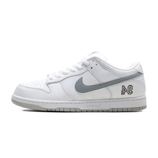 Nike SB Dunk Low Supreme 94 White Metallic Silver