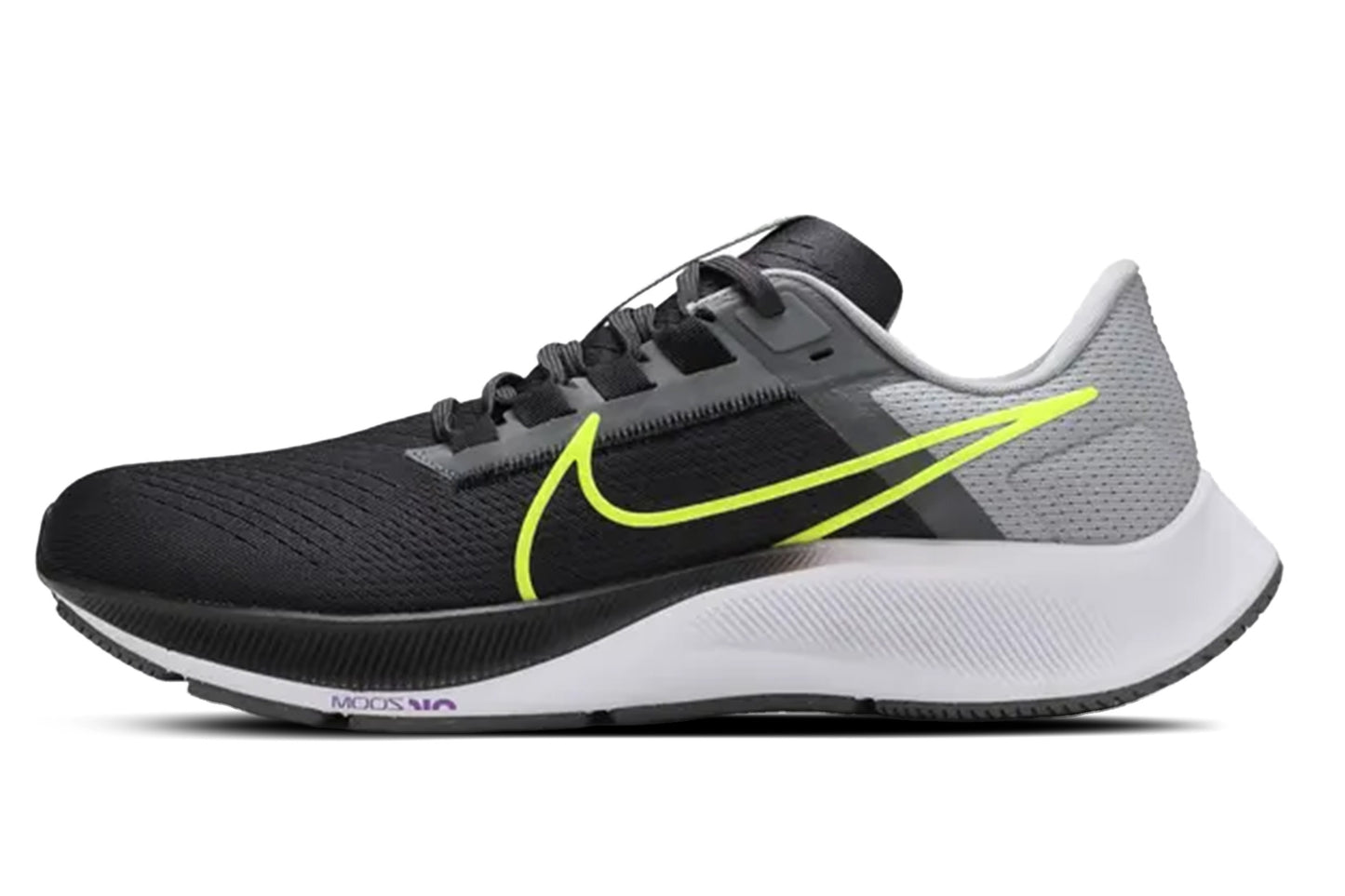 Nike Air Zoom Pegasus 38 Black Smoke Grey Volt