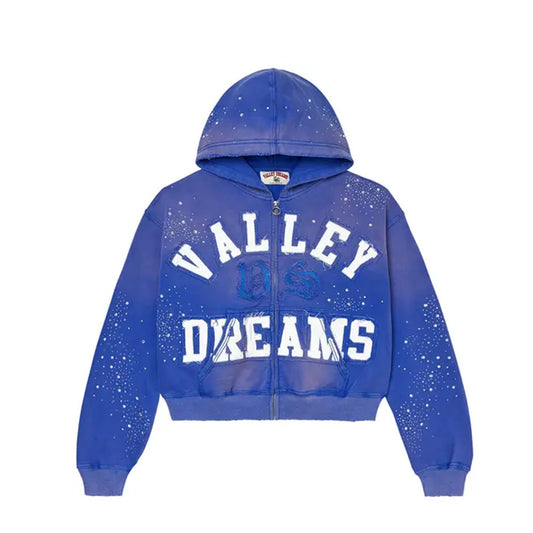 Vale Forever Classico Zip Up Hoodie Sapphire