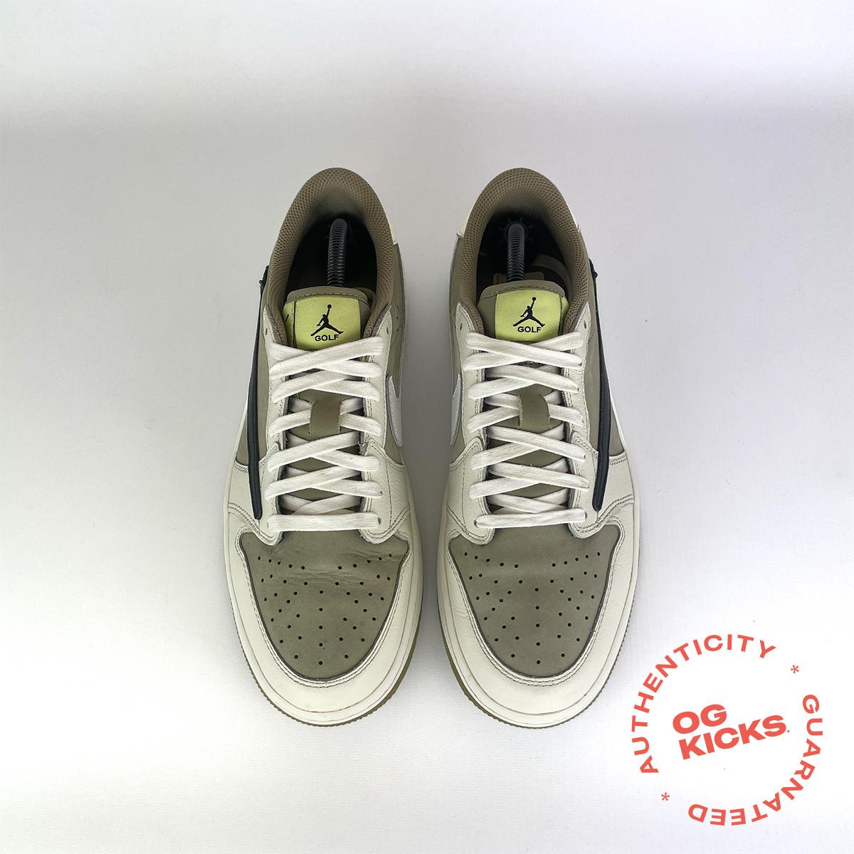 Jordan 1 Retro Low Golf Travis Scott Neutral Olive UK9