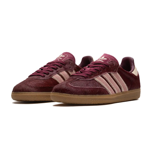 adidas Samba OG Maroon Sand Strata Pony W