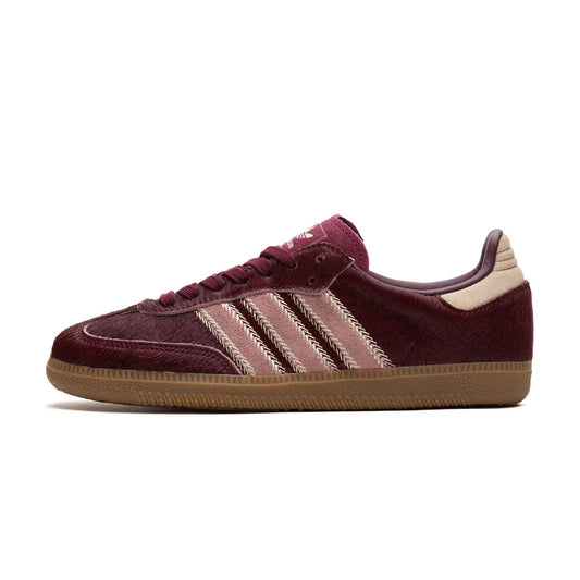 adidas Samba OG Maroon Sand Strata Pony W