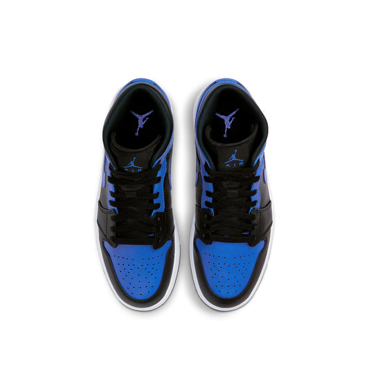 Jordan 1 Mid Hyper Royal Tumbled Leather