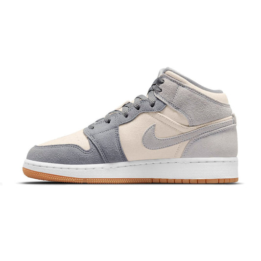 Air Jordan 1 Mid SE Coconut Milk Particle Grey GS