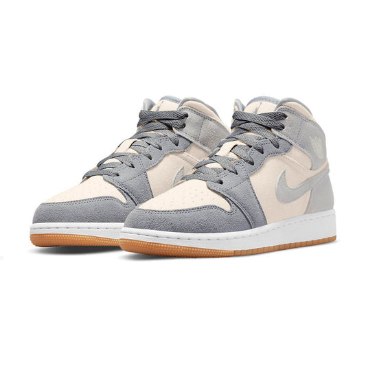 Air Jordan 1 Mid SE Coconut Milk Particle Grey GS