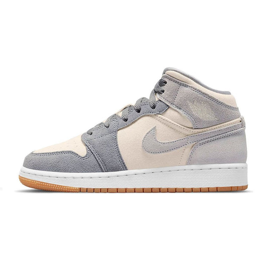 Air Jordan 1 Mid SE Coconut Milk Particle Grey GS