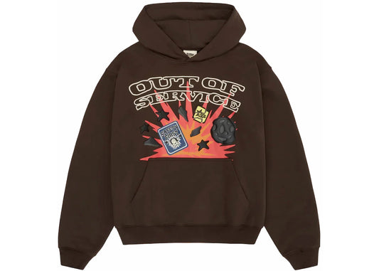 Broken Planet Out Of Service Hoodie Brown - 2