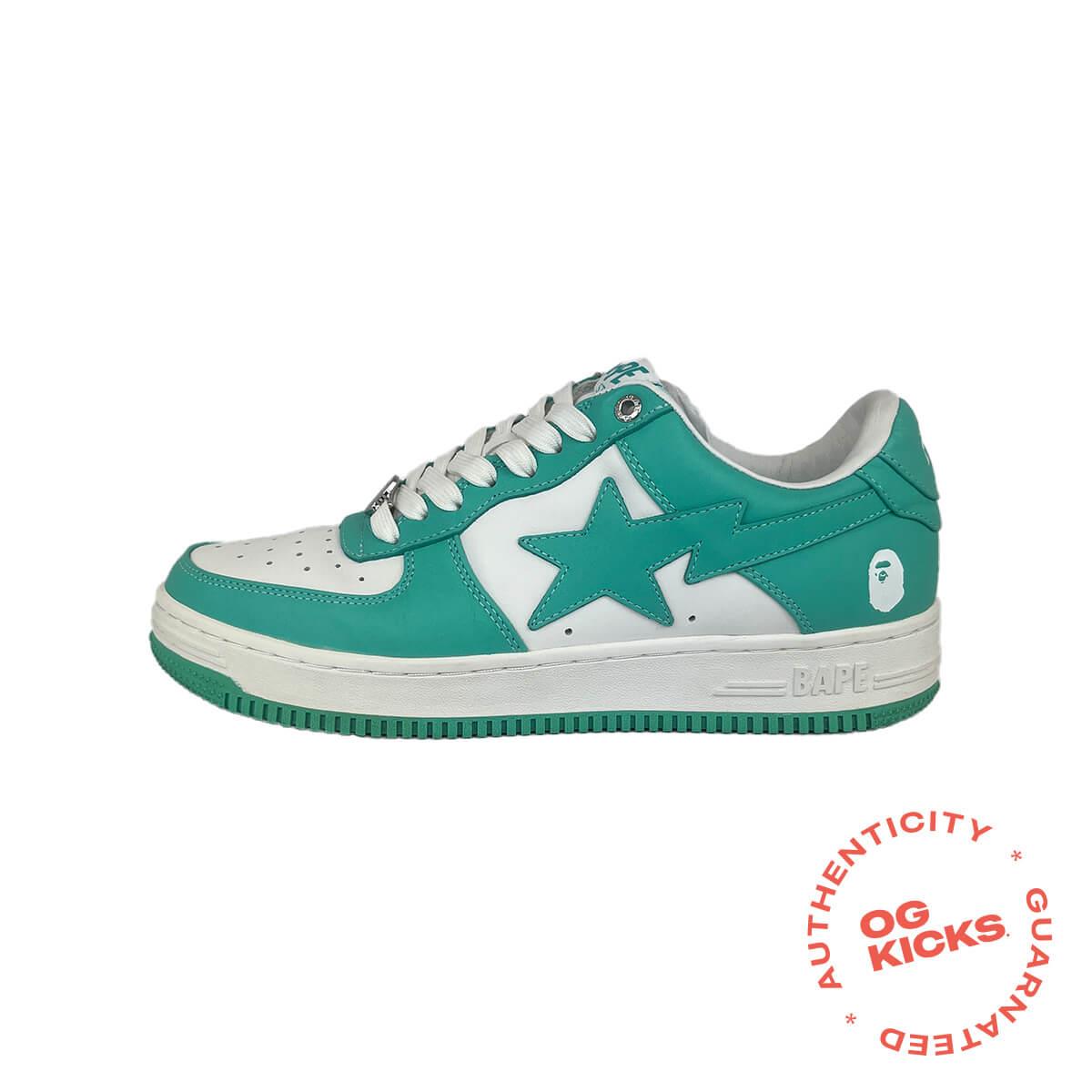 A Bathing Ape Bape Sta 'White Green (2022)' UK9