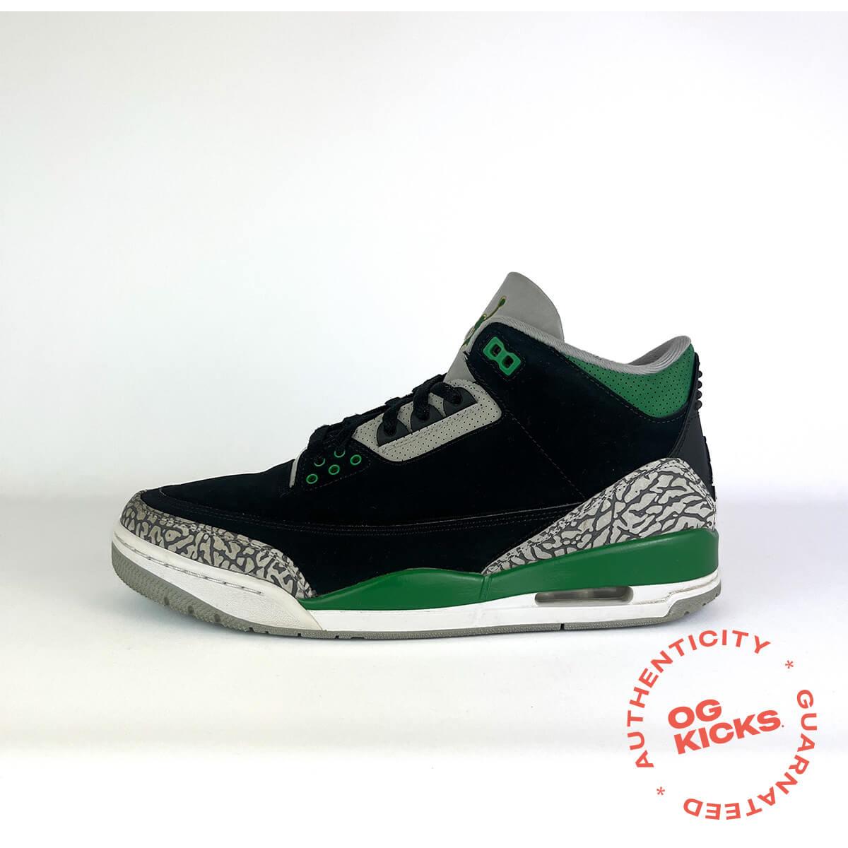 Jordan 3 Retro Pine Green (No Box) UK10
