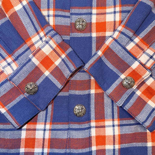 Chrome Hearts Checkered Blue Red Shirt Jacket - 5