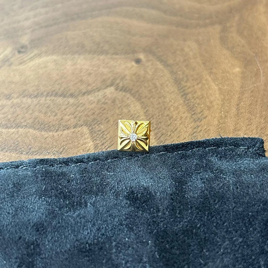Chrome Hearts Gold Diamond Earring Stud - 1