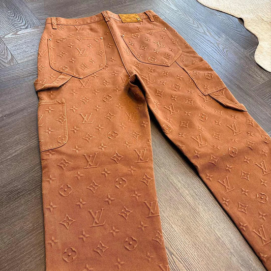 Chrome Hearts Louis Vuitton Brown Monogram Jeans - 5