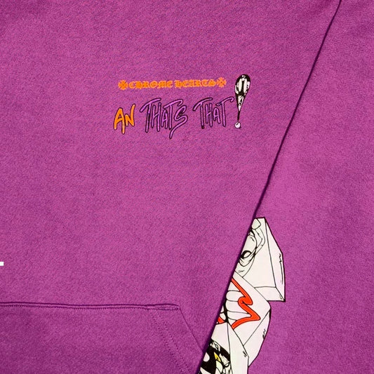 Chrome Hearts Matty Boy More Not Less Purple Hoodie - 5
