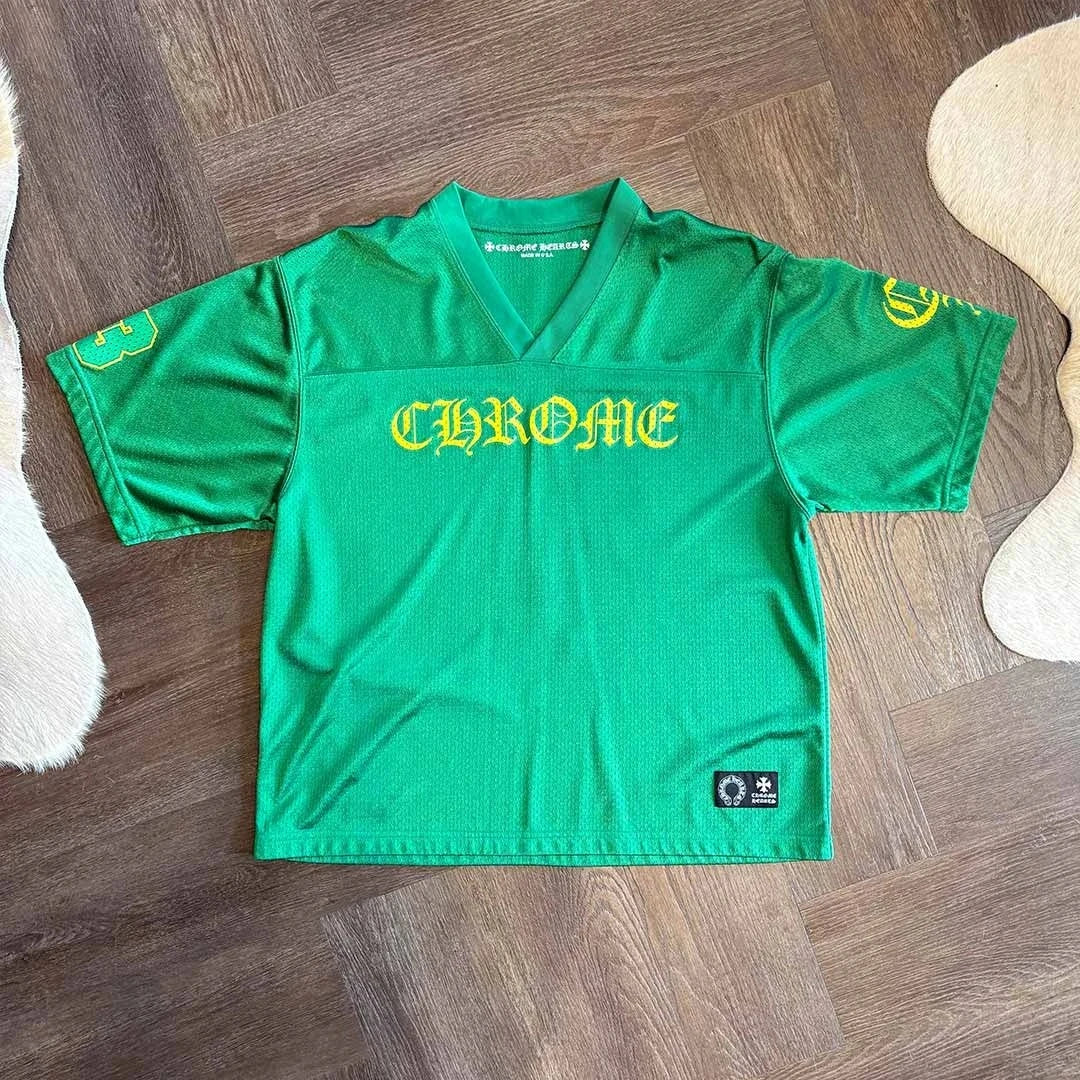 激レア CHROME HEARTS MESH WARM UP JERSEY CH Chrome Hearts Sports Mesh Warm Up Short Sleeve Jersey Green – OG Kicks