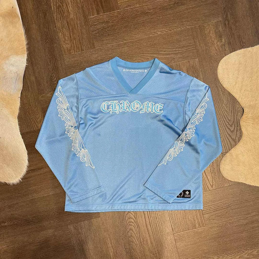 Chrome Hearts Sports Mesh Warm Up Jersey Blue - 1